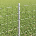 Fence with Post Silver 0.6 x 10 m Steel