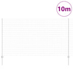 Fence with Post Silver 1.4 x 10 m Steel