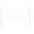 Fence with Post Silver 1 x 10 m Steel