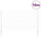 Fence with Post Silver 1.4 x 10 m Steel