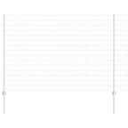 Fence with Post Silver 1.6 x 10 m Steel