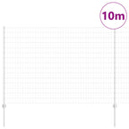 Fence with Post Silver 1.6 x 10 m Steel