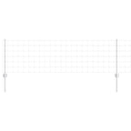 Fence with Post Silver 0.6 x 10 m Steel