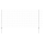 Fence with Post Silver 1 x 10 m Steel