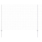 Fence with Post Silver 1.6 x 10 m Steel