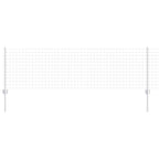 Fence with Post Silver 0.6 x 25 m Steel