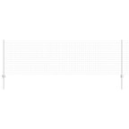 Fence with Post Silver 0.8 x 25 m Steel