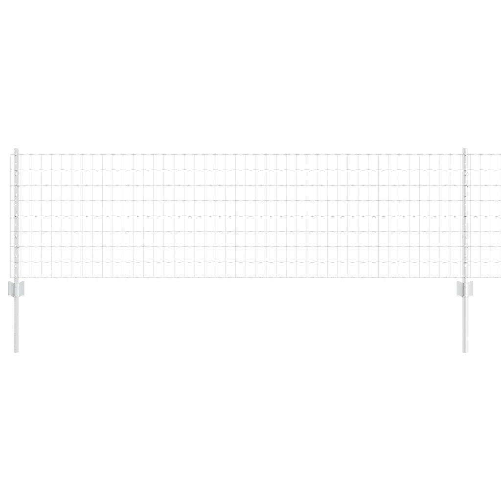 Fence with Post Silver 0.6 x 25 m Steel