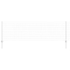 Fence with Post Silver 0.8 x 25 m Steel