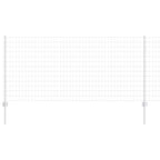 Fence with Post Silver 1 x 25 m Steel