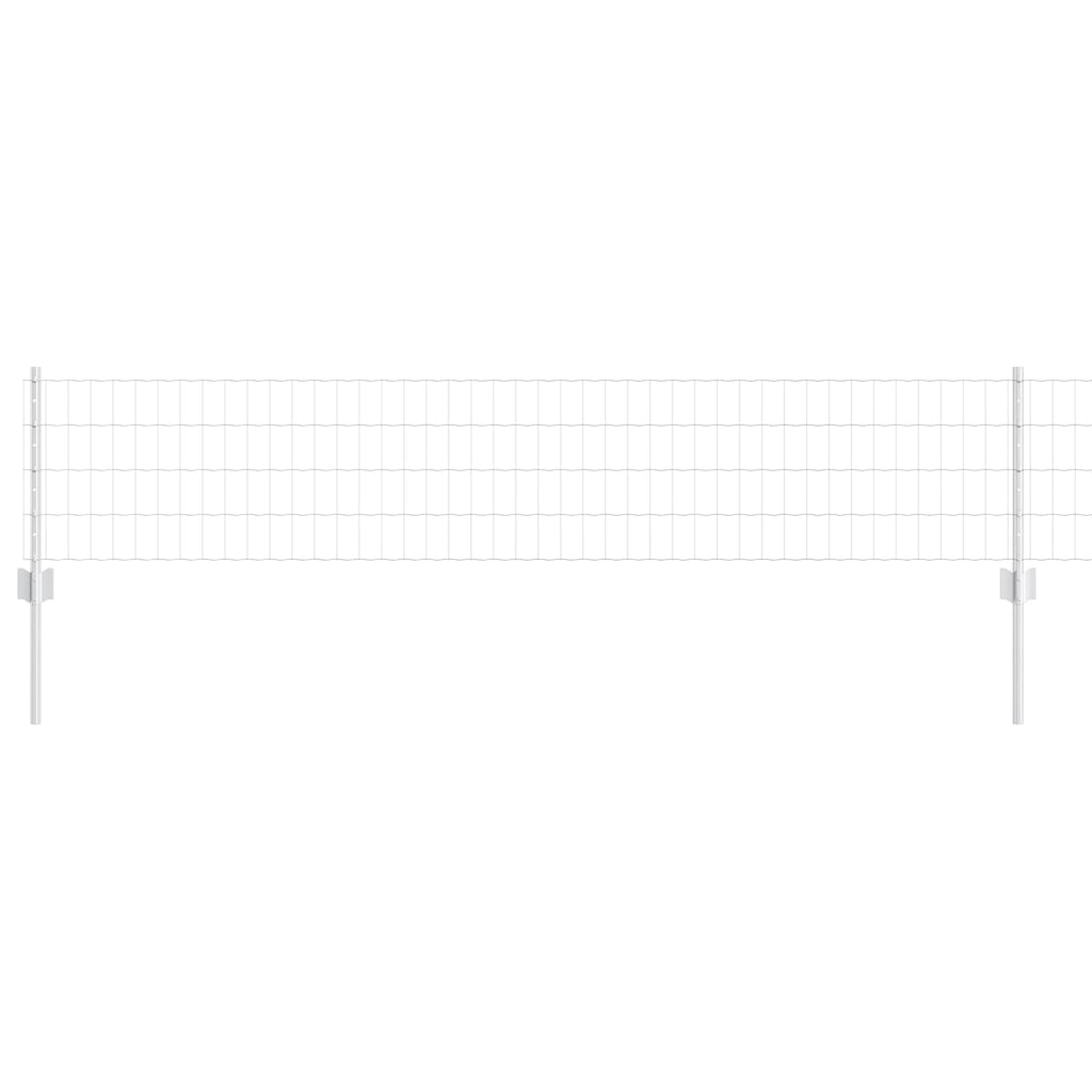 Fence with Post Silver 0.4 x 25 m Steel