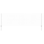 Fence with Post Silver 0.8 x 25 m Steel