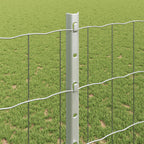 Fence with Post Silver 1.2 x 25 m Steel