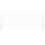 Fence with Post Silver 0.8 x 25 m Steel