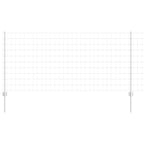 Fence with Post Silver 1 x 25 m Steel