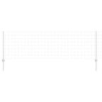 Fence with Post Silver 0.8 x 25 m Steel