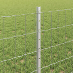 Fence with Post Silver 0.6 x 50 m Steel