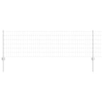 Fence with Post Silver 0.6 x 50 m Steel