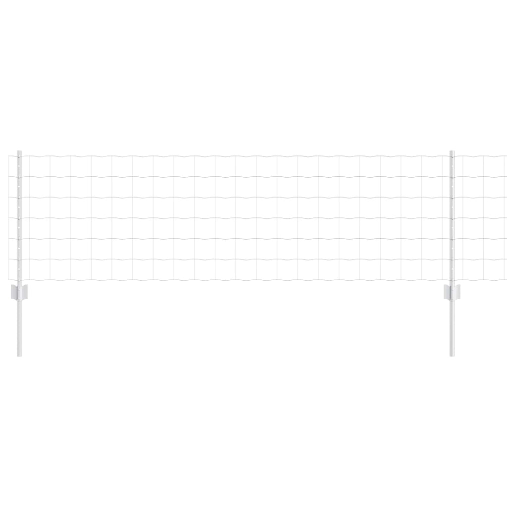 Fence with Post Silver 0.6 x 50 m Steel