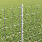 Fence with Post Silver 0.6 x 10 m Steel