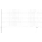 Fence with Post Silver 1 x 10 m Steel