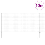 Fence with Post Silver 1 x 10 m Steel