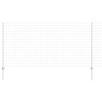 Fence with Post Silver 1.2 x 10 m Steel