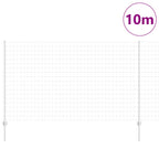 Fence with Post Silver 1.4 x 10 m Steel