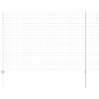 Fence with Post Silver 1.5 x 10 m Steel