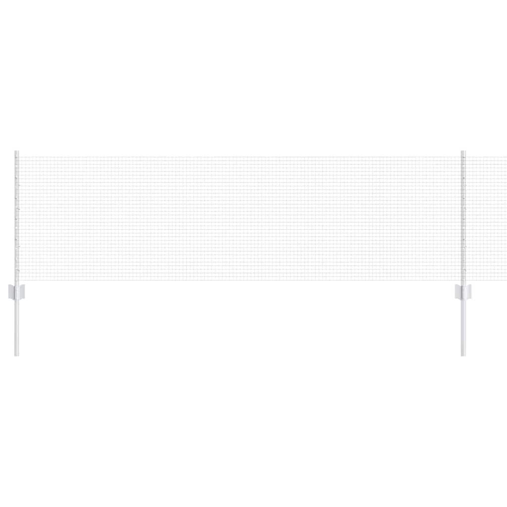 Fence with Post Silver 0.6 x 50 m Steel