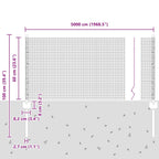 Fence with Post Silver 0.6 x 50 m Steel