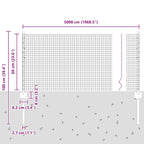 Fence with Post Silver 0.6 x 50 m Steel