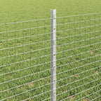Fence with Post Silver 0.6 x 50 m Steel