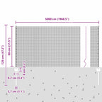 Fence with Post Silver 0.8 x 50 m Steel