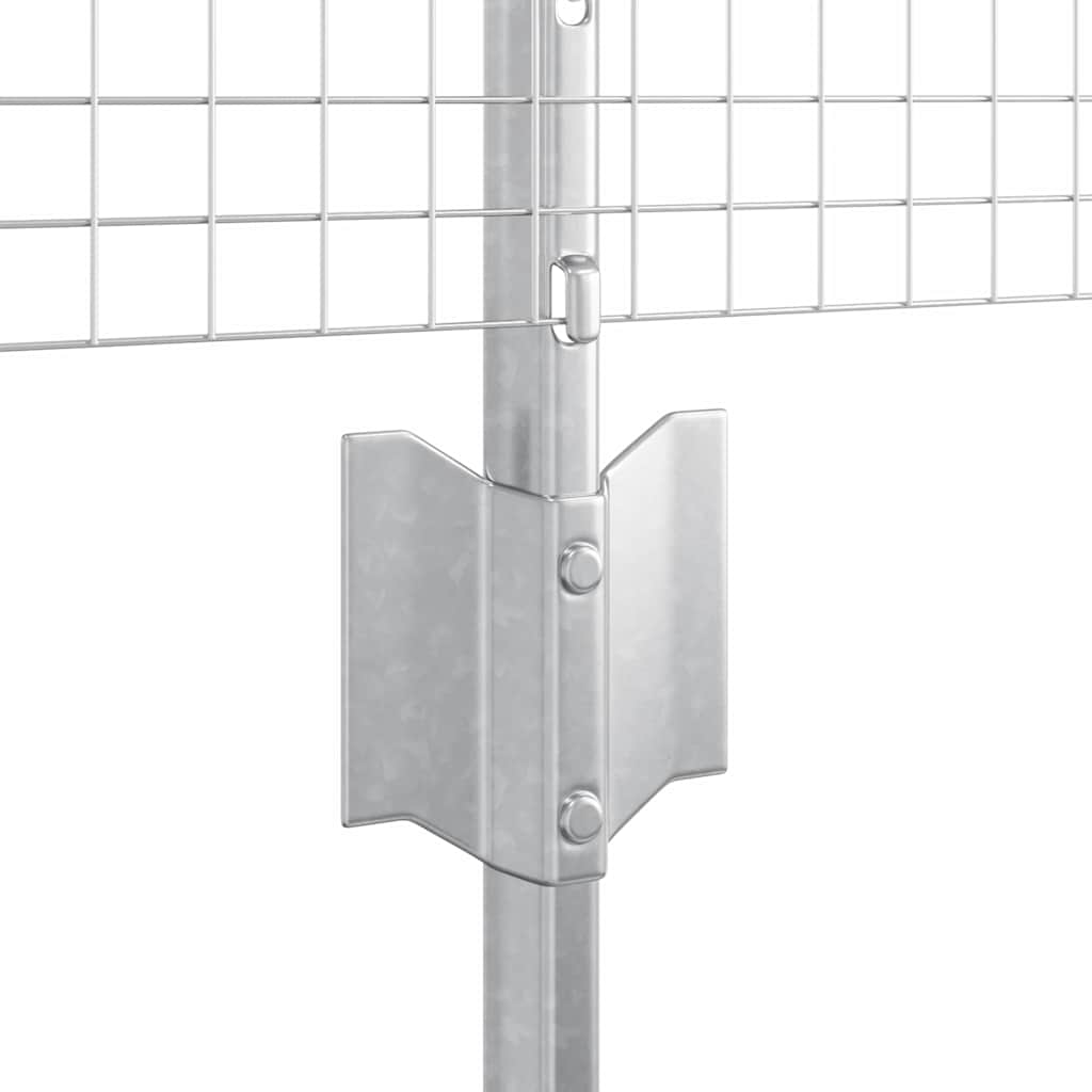 Fence with Post Silver 0.8 x 50 m Steel