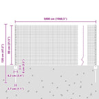 Fence with Post Silver 0.8 x 50 m Steel