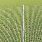 Fence with Post Silver 1 x 50 m Steel