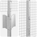 Fence with Post Silver 1 x 50 m Steel