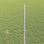Fence with Post Silver 1 x 50 m Steel