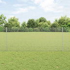 Fence with Post Silver 1 x 50 m Steel