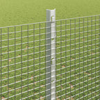 Fence with Post Silver 1.2 x 50 m Steel