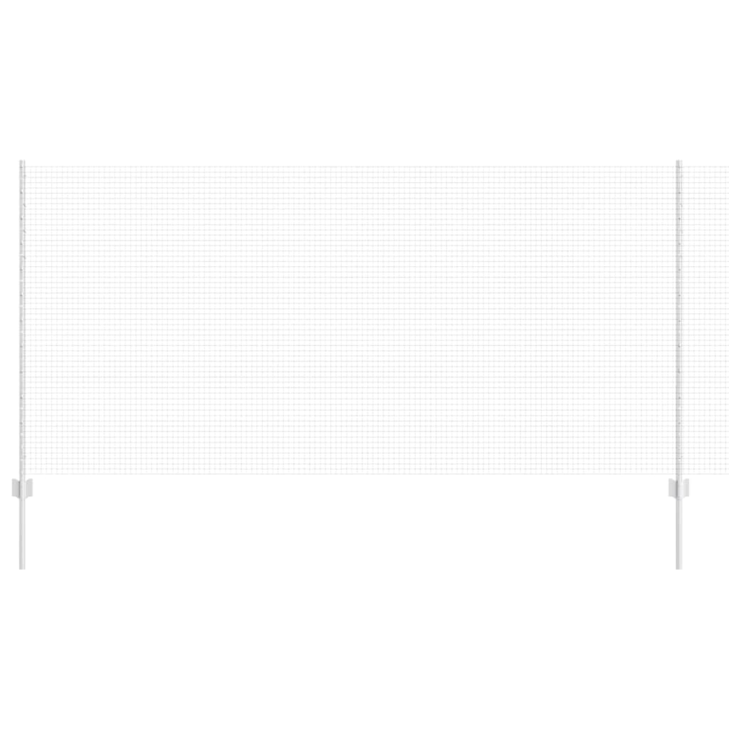 Fence with Post Silver 1.2 x 50 m Steel