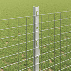Fence with Post Silver 1.2 x 50 m Steel