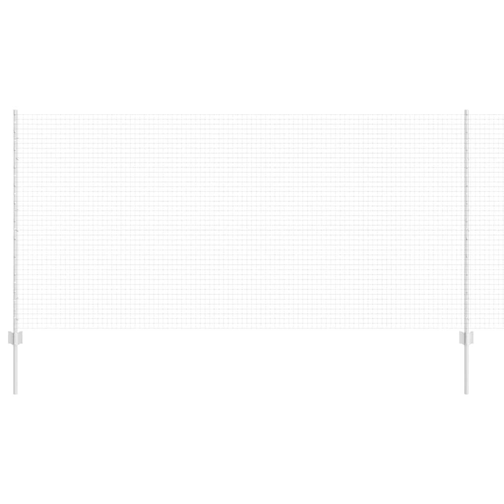 Fence with Post Silver 1.2 x 50 m Steel