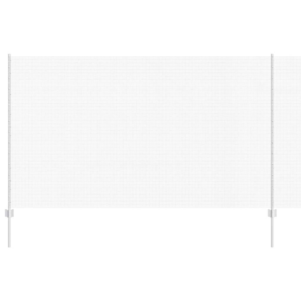 Fence with Post Silver 1.4 x 50 m Steel