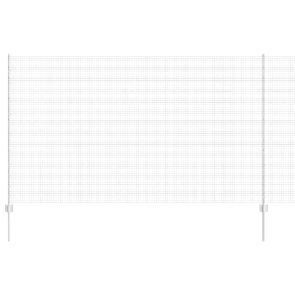 Fence with Post Silver 1.4 x 50 m Steel