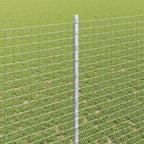 Fence with Post Silver 1.4 x 50 m Steel