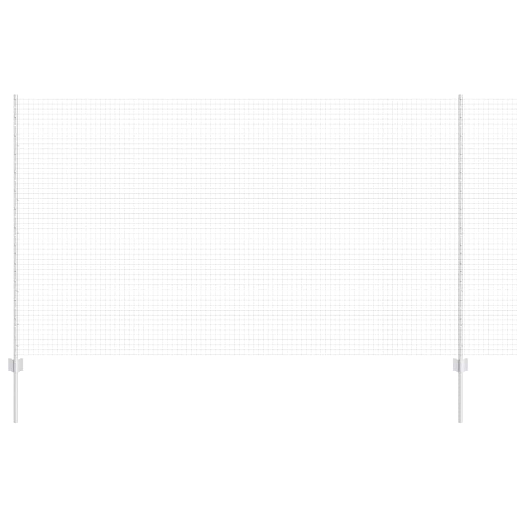 Fence with Post Silver 1.4 x 50 m Steel