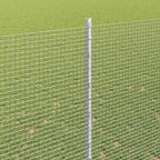 Fence with Post Silver 1.5 x 50 m Steel