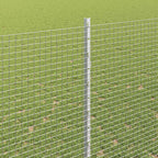 Fence with Post Silver 1.5 x 50 m Steel